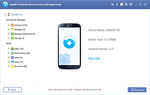 AnyMP4 Android Data Recovery 