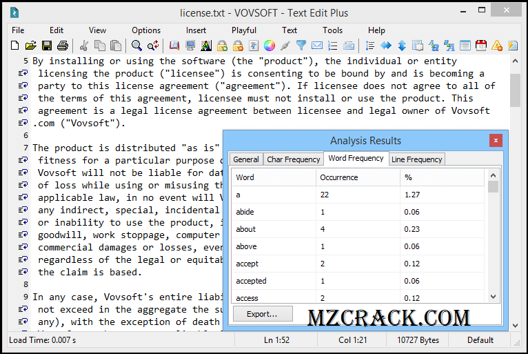 VovSoft Text Edit Plus Key